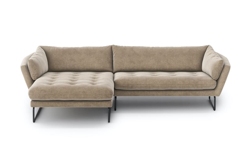 Ynnabo Divansofa - Beige - Sofa med sjeselong - 4 seters sofa med divan