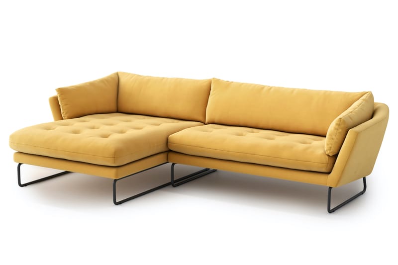 Ynnabo Divansofa - Gul - Møbler - Sofaer - Sofa med sjeselong