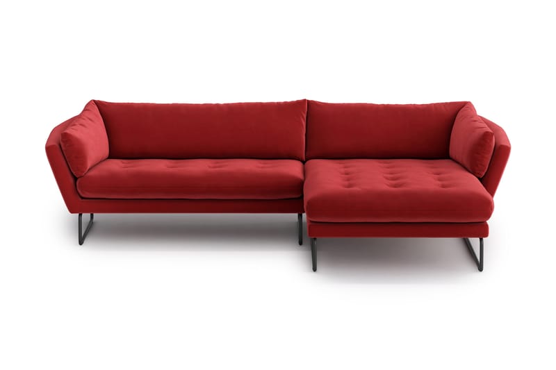 Ynnabo Divansofa - Rød - Sofa med sjeselong - 4 seters sofa med divan