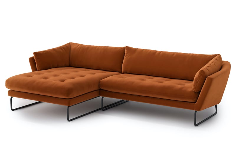 Ynnabo Divansofa - Rød - Sofa med sjeselong - 4 seters sofa med divan