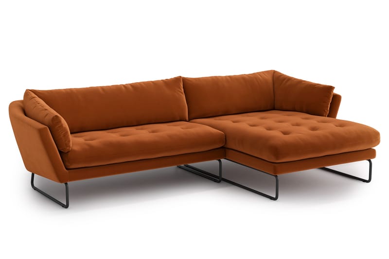 Ynnabo Divansofa - Rød - Sofa med sjeselong - 4 seters sofa med divan