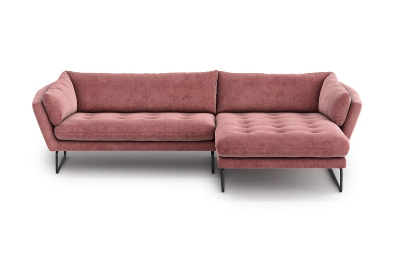 Ynnabo Divansofa - Rosa - Sofa med sjeselong - 4 seters sofa med divan