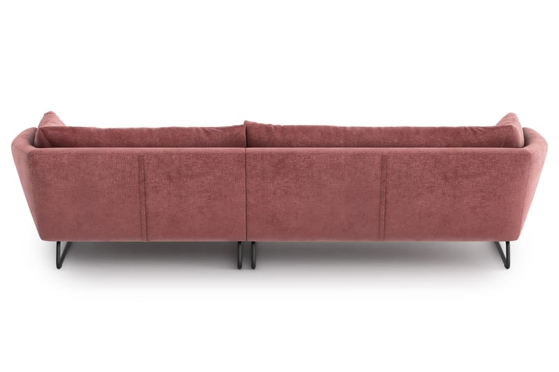 Ynnabo Divansofa - Rosa - Sofa med sjeselong - 4 seters sofa med divan