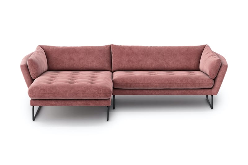 Ynnabo Divansofa - Rosa - Sofa med sjeselong - 4 seters sofa med divan