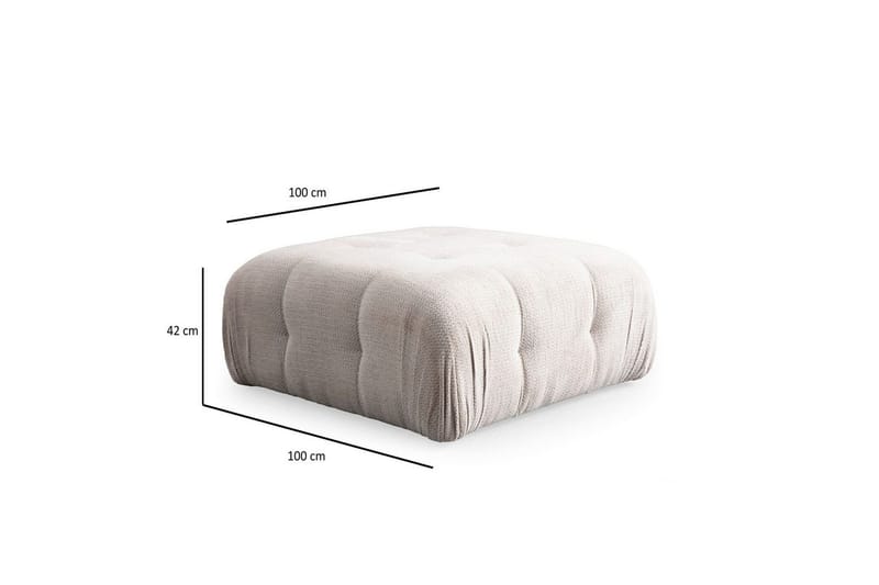 Yvara Sofa med Divan 2-sits - Beige - Møbler - Sofaer - Modulsofaer - Komplett modulsofa