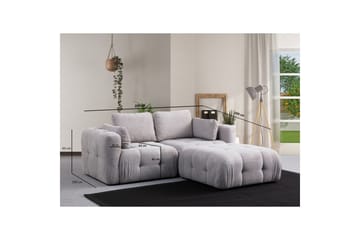 Yvara Sofa med Divan 2-sits - Lysegrå - Møbler - Sofaer - Modulsofaer - Komplett modulsofa