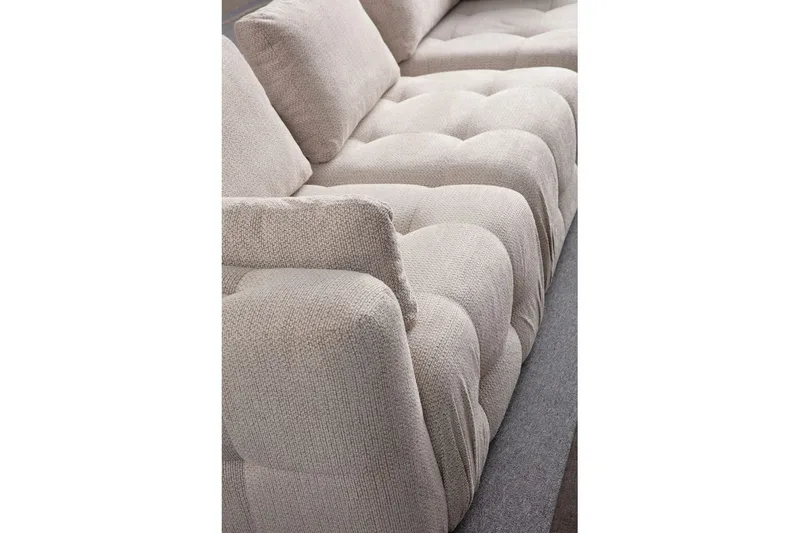 Yvara Sofa med Divan 4-sits - Beige - Møbler - Sofaer - Sofa med sjeselong