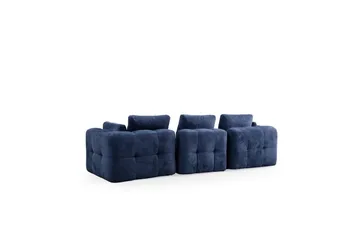 Yvara Sofa med Divan 4-sits - Blå - Møbler - Sofaer - Modulsofaer - Komplett modulsofa