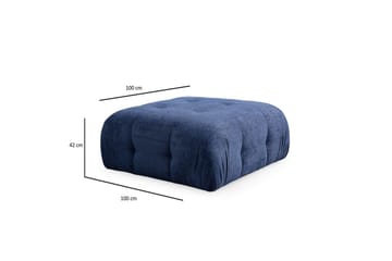 Yvara Sofa med Divan 4-sits - Blå - Møbler - Sofaer - Modulsofaer - Komplett modulsofa