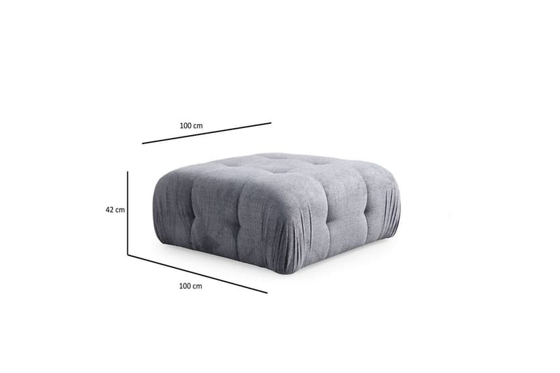 Yvara Sofa med Divan 4-sits - Grå - Møbler - Sofaer - Sofa med sjeselong