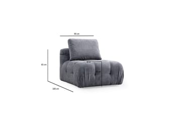 Yvara Sofa med Divan 4-sits - Grå - Møbler - Sofaer - Modulsofaer - Komplett modulsofa
