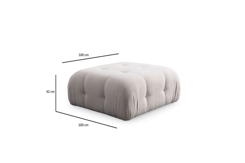 Yvara Sofa med Divan 4-sits - Hvit - Møbler - Sofaer - Modulsofaer - Komplett modulsofa
