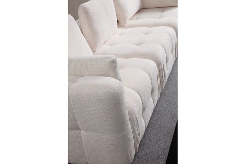 Yvara Sofa med Divan 4-sits - Hvit - Møbler - Sofaer - Modulsofaer - Komplett modulsofa