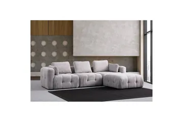 Yvara Sofa med Divan 4-sits - Lysegrå - Møbler - Sofaer - Modulsofaer - Komplett modulsofa