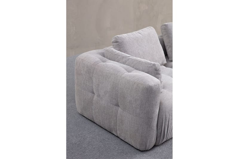 Yvara Sofa med Divan 4-sits - Lysegrå - Møbler - Sofaer - Sofa med sjeselong
