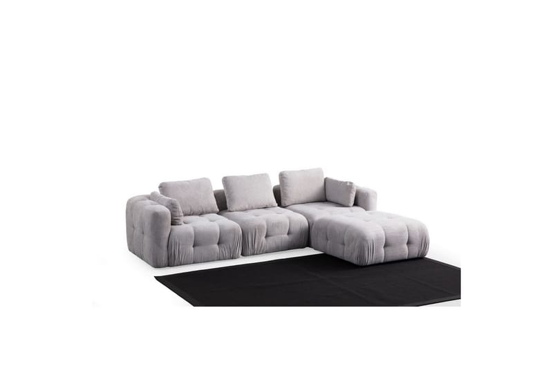 Yvara Sofa med Divan 4-sits - Lysegrå - Møbler - Sofaer - Sofa med sjeselong