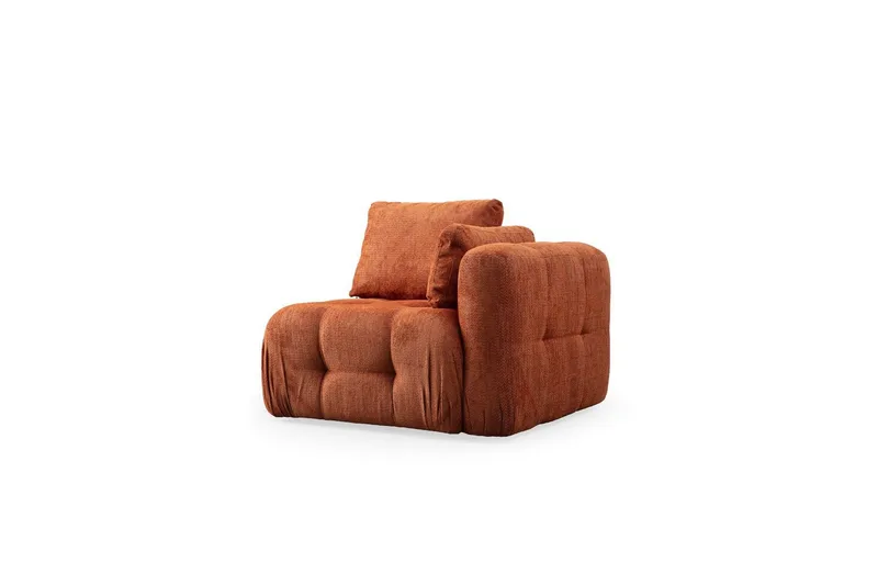 Yvara Sofa med Divan 4-sits - Oransje - Møbler - Sofaer - Sofa med sjeselong