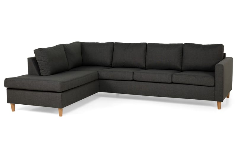 Zero 4-seters Sofa Large med Sjeselong Venstre - Mørkegrå - Sofa med sjeselong