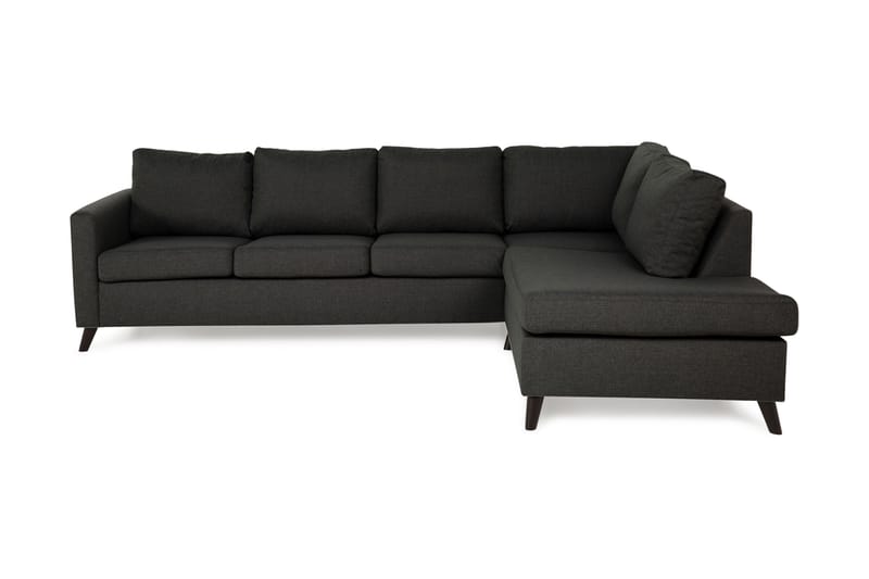 Zero Divansofa 4-seter Høyre - Mørkegrå - Sofa med sjeselong - 4 seters sofa med divan
