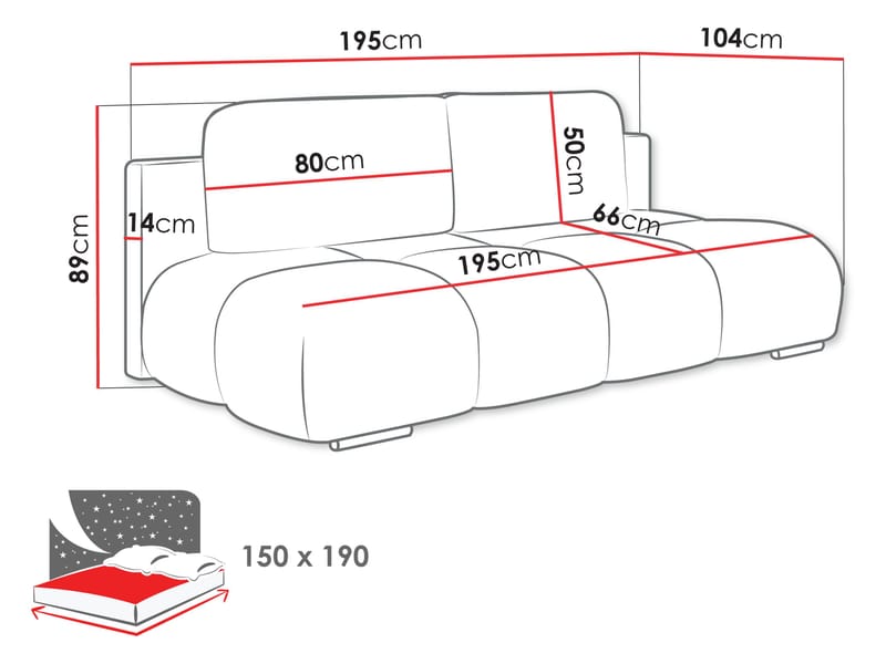 sofa Sofa HONEY MINI Lumo 30 - Møbler - Sofaer - Sovesofaer