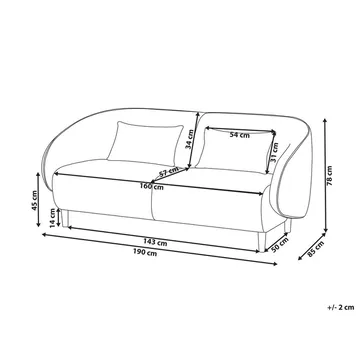 Sofa Umea - Beige, Lyst tre - Møbler - Sofaer - Sofa 3 seter