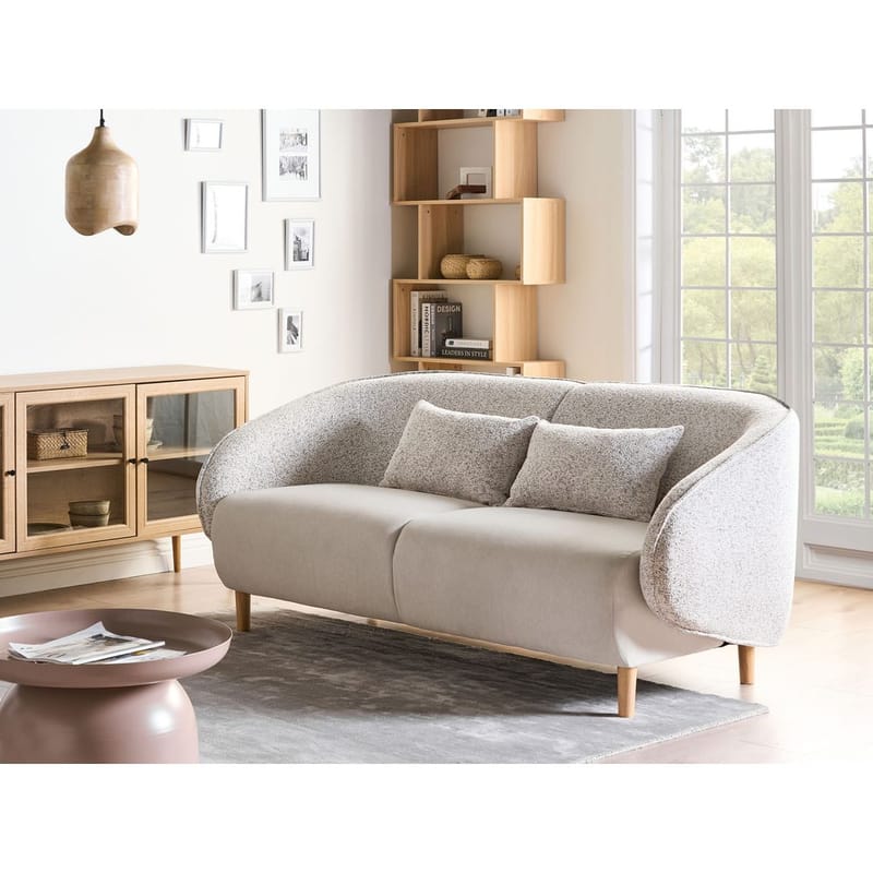 Sofa Umea - Beige, Lyst tre - Møbler - Sofaer - Sofa 3 seter