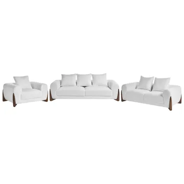 Sofagruppe 6-seters Vinliden - Mørkebrun, hvit - Møbler - Sofaer - Sofagrupper