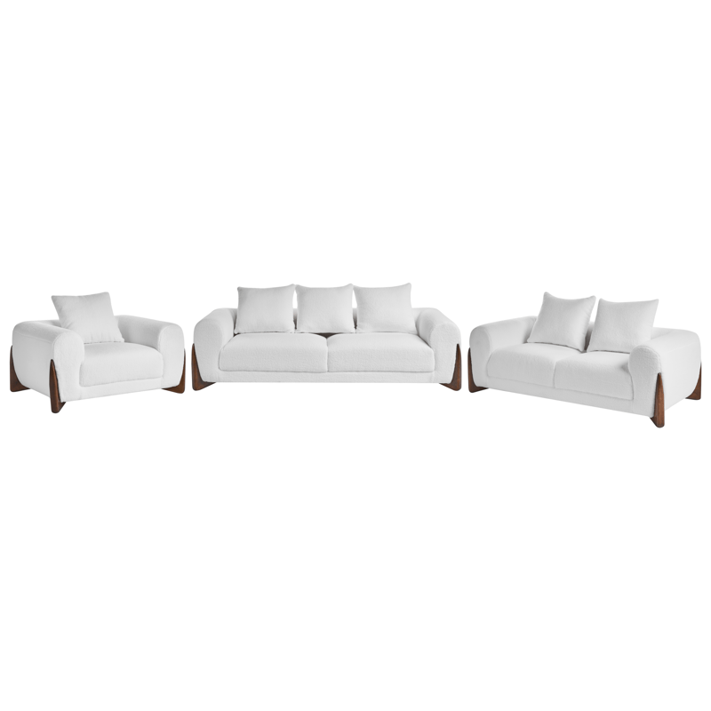 Sofagruppe 6-seters Vinliden - Mørkebrun, hvit - Møbler - Sofaer - Sofagrupper