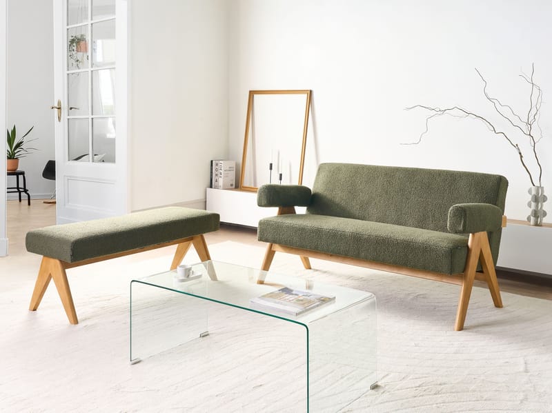 Sofagruppe Tamre - Olivengrønn/Lys brun - Møbler - Sofaer - Sofagrupper