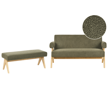 Sofagruppe Tamre - Olivengrønn/Lys brun - Møbler - Sofaer - Sofagrupper