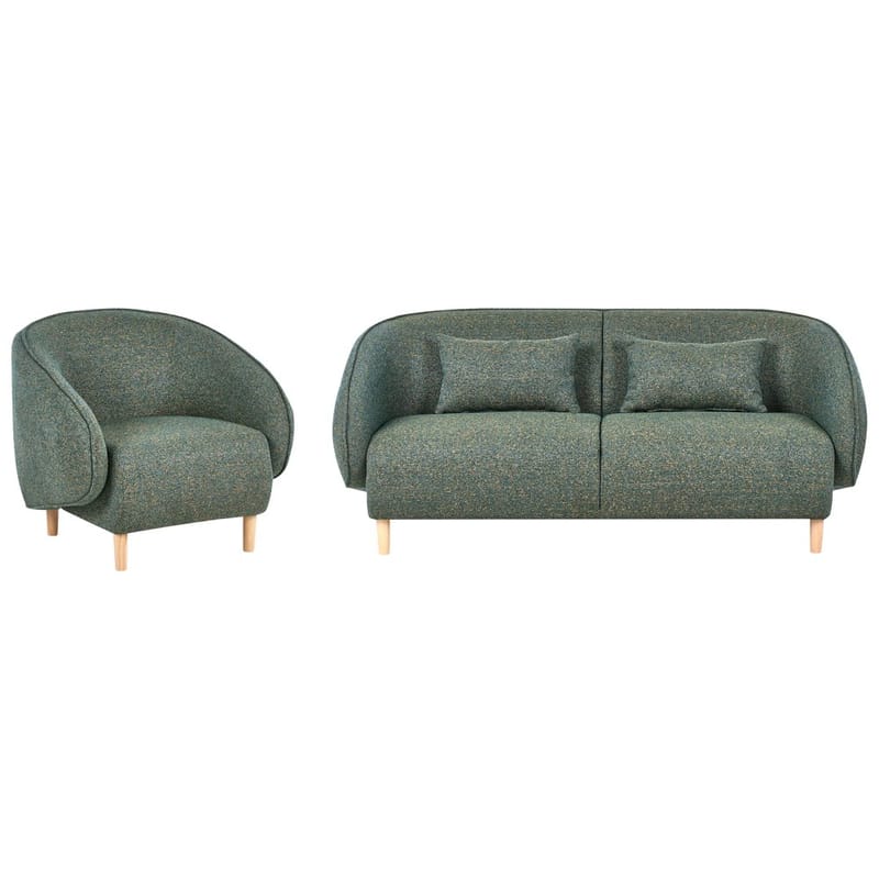 Sofagruppe Umea - Grønn, lyst tre - Møbler - Sofaer - 4 seter sofa