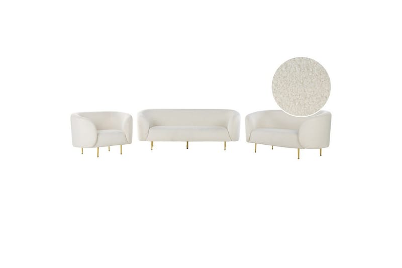 6-sits Soffgrupp Beliani Loen Orange/Svart White, undefined