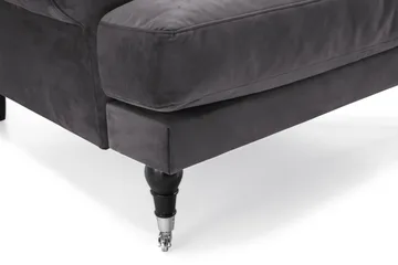 Andrew 3-seters Fløyelssofa - Mørk grå - Møbler - Sofaer - Sofagrupper - Howard sofagruppe