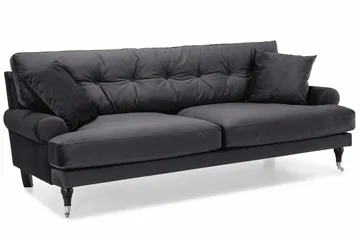 Andrew 3-seters Fløyelssofa - Mørk grå - Møbler - Sofaer - Sofagrupper - Howard sofagruppe