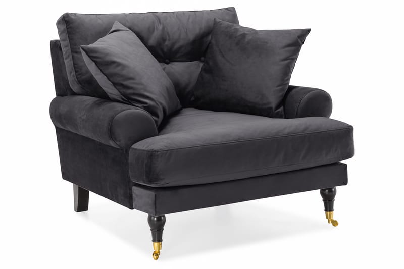 Andrew 3-seters Fløyelssofa - Mørk grå - Møbler - Sofaer - Sofagrupper - Howard sofagruppe