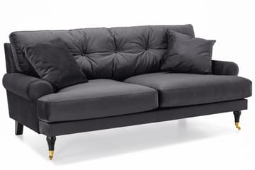 Andrew 3-seters Fløyelssofa - Mørk grå - Møbler - Sofaer - Sofagrupper - Howard sofagruppe
