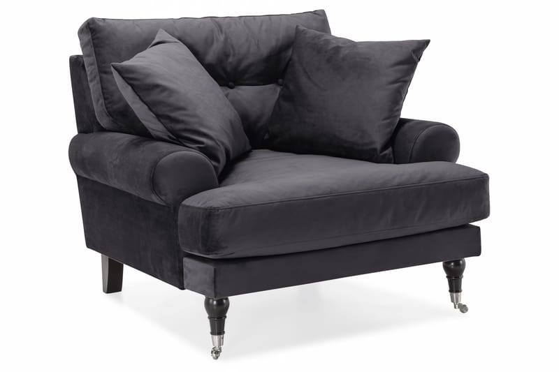 Andrew 3-seters Fløyelssofa - Mørk grå - Møbler - Sofaer - Sofagrupper - Howard sofagruppe