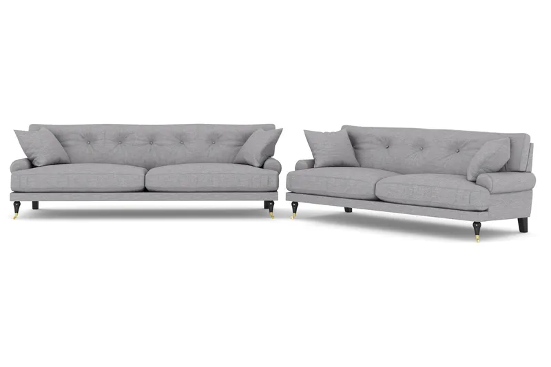 Andrew 3-seters Stoffsofa, Grå