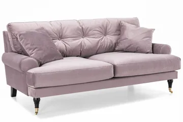 Andrew Sofagruppe 3-seter + 2-seter Sofa + Lenestol + Fotskammel i Fløyel - Lilla - Møbler - Sofaer - Sofagrupper - Howard sofagruppe