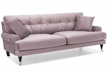 Andrew Sofagruppe 3-seter + 2-seter Sofa + Lenestol + Fotskammel i Fløyel - Lilla - Møbler - Sofaer - Sofagrupper - Howard sofagruppe