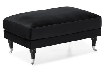 Andrew Sofagruppe 3-seter + 2-seter Sofa + Lenestol + Fotskammel i Fløyel - Svart - Møbler - Sofaer - Sofagrupper - Howard sofagruppe