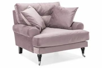 Andrew Sofagruppe 3-seter Sofa + Lenestol + Fotskammel i Fløyel - Lilla - Møbler - Sofaer - Sofagrupper - Howard sofagruppe
