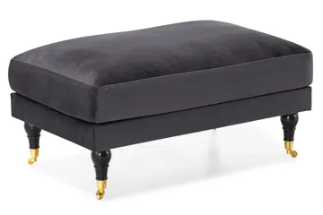 Andrew Sofagruppe 3-seter Sofa + Lenestol + Fotskammel i Fløyel - Mørk grå - Møbler - Sofaer - Sofagrupper - Howard sofagruppe