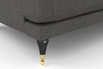 Andrew Sofagruppe 3-seter Sofa + Lenestol + Fotskammel i Stoff - Mørk grå - Møbler - Sofaer - Sofagrupper - Howard sofagruppe