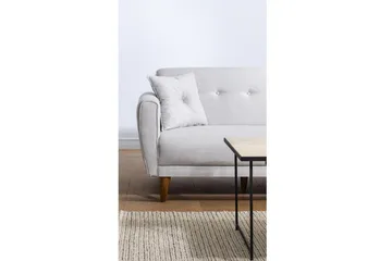 Arianda 3-seter Knappesydd Sofagruppe med Sovefunksjon i Stoff - Kremhvit - Møbler - Sofaer - Sofagrupper