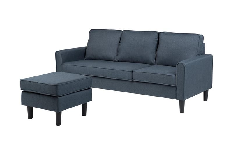 Avesta Sofa 2-4 Sete Med Fotskammel - Grå - Møbler - Sofaer - Sofa med sjeselong - 3 seters sofa med divan