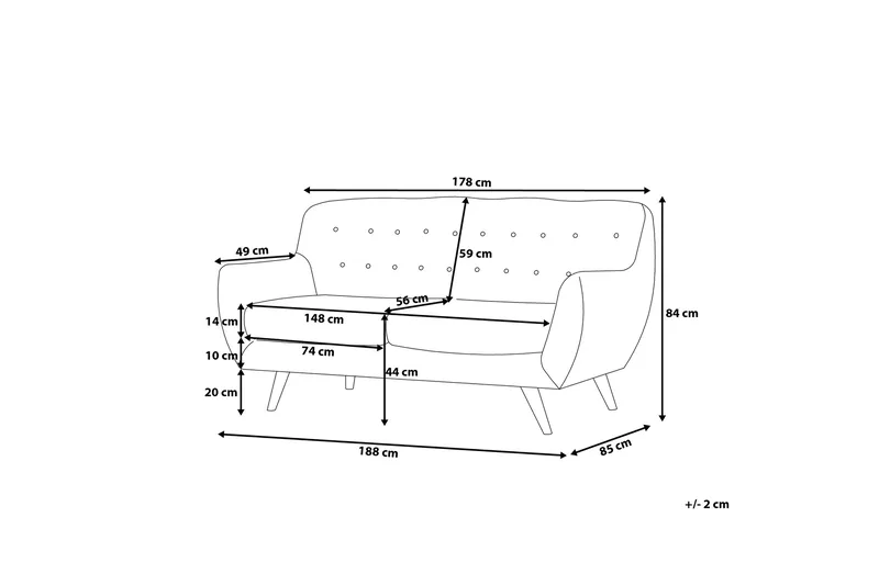Bodo Sofagruppe 2-seter + 3-seter + Lenestol - Tre / Natur - Møbler - Sofaer - Sofagrupper