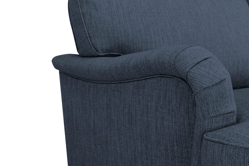 Howard Classic Sofagruppe 2-seters Sofa + Lenestol + Fotskammel i Stoff - Blå - Møbler - Sofaer - Sofagrupper - Chesterfield sofagruppe