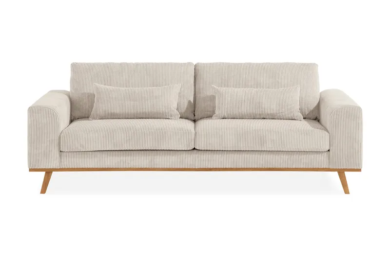 Copenhagen Sofagruppe 3-seter + 2-seter Sofa + Lenestol i Manchester - Beige - Møbler - Sofaer - Sofagrupper - Sofagruppe 3 2 1