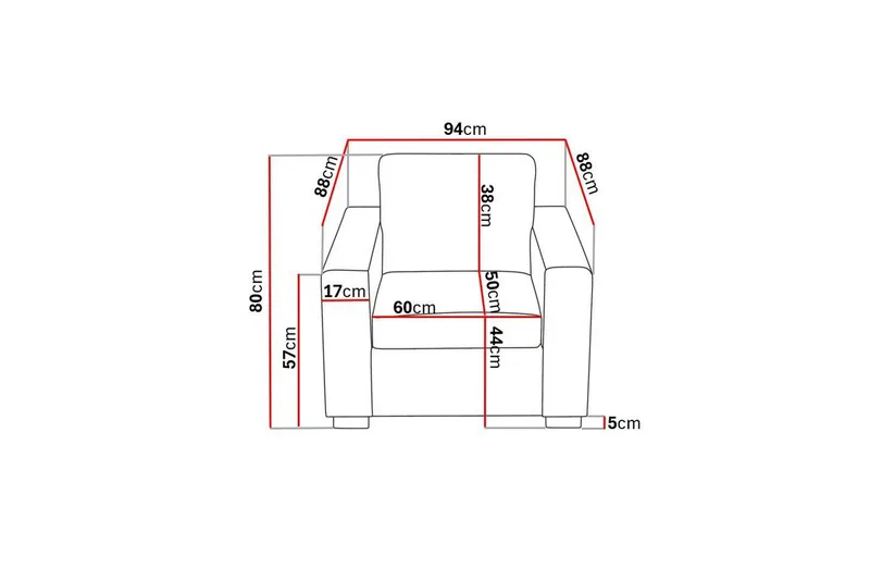 Crazy Sofagruppe 2-seter Sofa + Lenestol i Stoff - Mørk grå - Møbler - Sofaer - Sofagrupper
